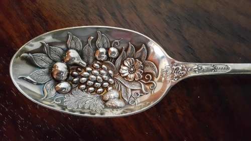 Antique Silverplated Large Berry Spoons , Allen and Darwin , English LS
