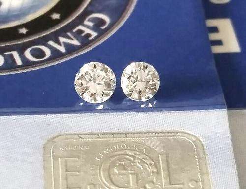 0.485 DIAMOND PAIR - E.G.L. CERTIFIED