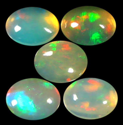 5.60 CT SET OF 5 WELO RIDGE FIRE OPALS - CERTIFIED