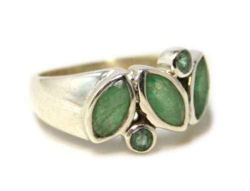EMERALD RING - SET IN  925 SILVER