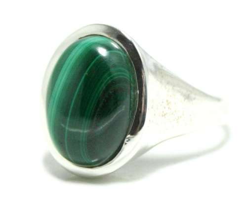 MALACHITE RING - SET IN  925 SILVER