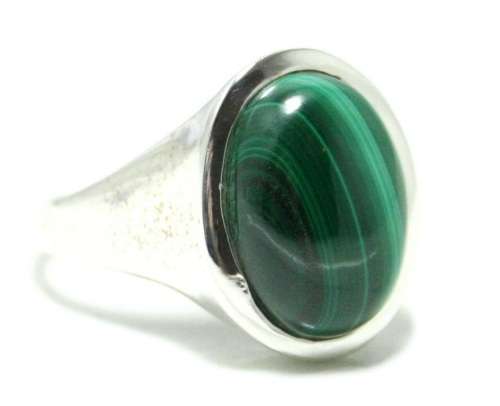 MALACHITE RING - SET IN  925 SILVER