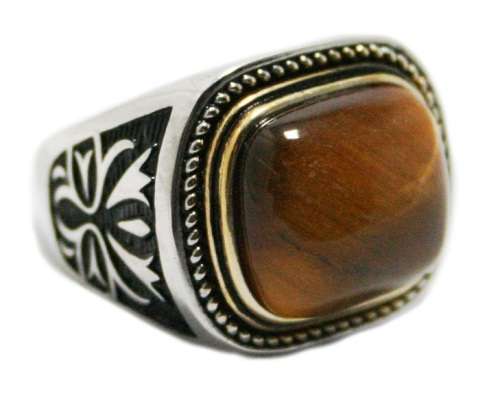 TIGER EYE RING - SET IN  925 SILVER