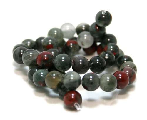 AFRICAN BLOOD STONE BEAD STRING