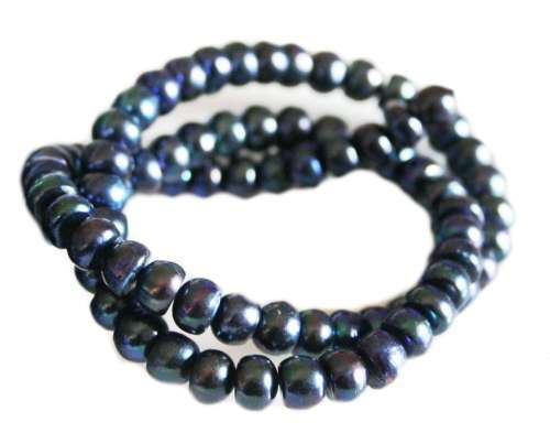 MIDNIGHT BLUE FRESHWATER PEARL STRING - JUNE BIRTHSTONE