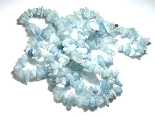 NATURAL AQUAMARINE CHIP STRING - MARCH BIRTHSTONE!