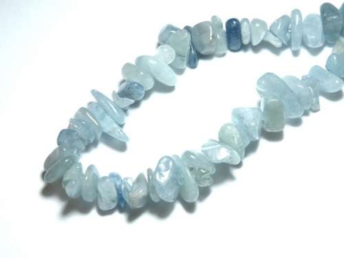 NATURAL AQUAMARINE CHIP STRING - MARCH BIRTHSTONE!