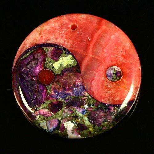 Truly STUNNING Genuine Sea Sediment YIN-YANG Pendant bead!