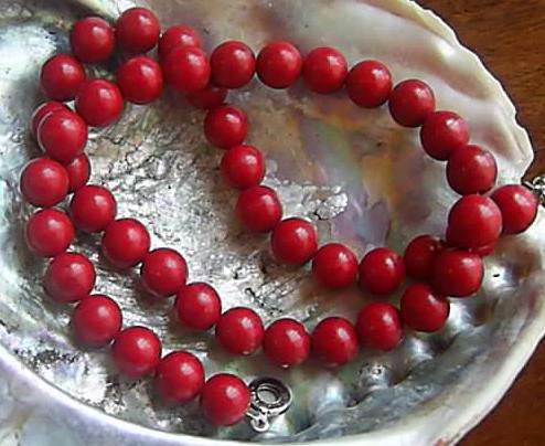 MYSTIC  Genuine Red CORAL  necklace!