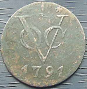 ANCIENT  219 year old 1791 VOC Duit!