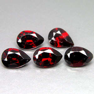 Alluring Set of FIVE Spessartite GARNETS!