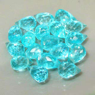 Exquisite 10.07ct Top Sea foam Blue Apatite! ( Set of 16!!)