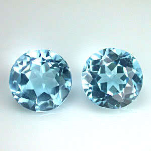 Spectacular 3.47cts Sky  Blue Genuine  TOPAZ  PAIR!