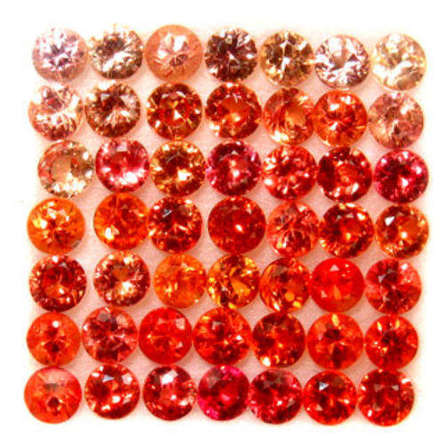 Gorgeous  6.09ct Genuine Top Orange Sapphires! (Set of 65!)