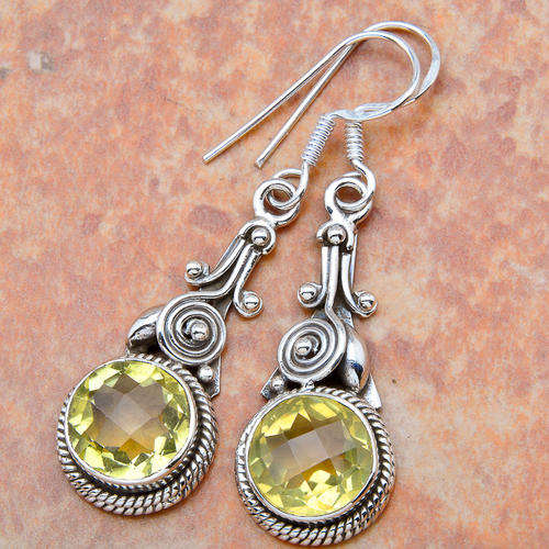 MINDBLOWING  Genuine Citrine  .925 Sterling Silver Earrings!