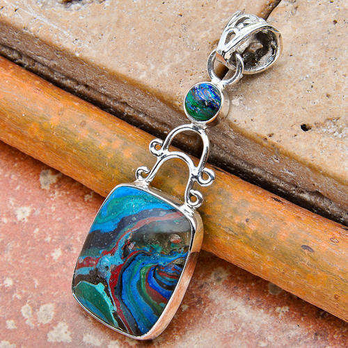 ABSOLUTELY  AMAZING Rainbow Calsilica Pendant!