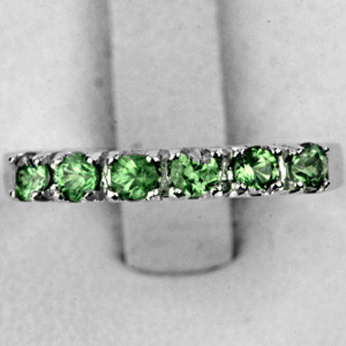 STUNNING AAA GREEN SAPPHIRE SOLID .925 STERLING SILVER RING - THE PERFECT CHRISTMAS GIFT!