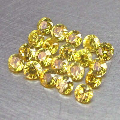 GEMTASTIC  Genuine Yellow  SAPPHIRE Set of 20 gems!
