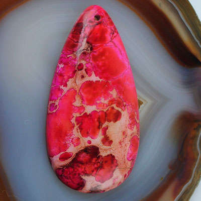 STRIKING  Rose Pink Sea Sediment  JASPER gemstone!