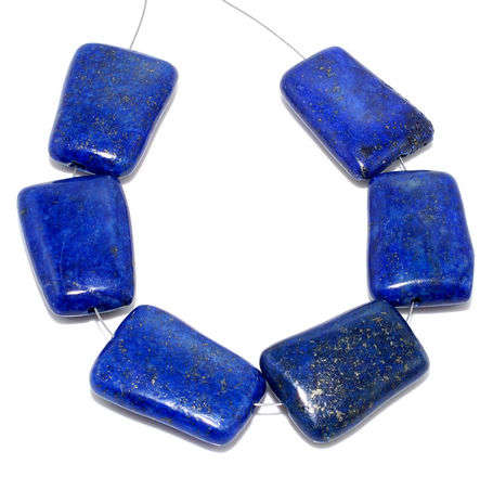 GORGEOUS Pyrite in LAPIS LAZULI  bead string!