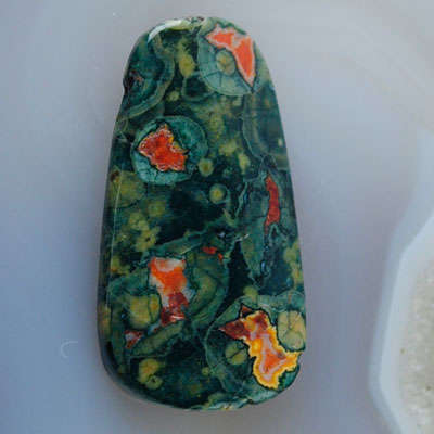 Unique, One of a kind Rhyolite RAINFOREST JASPER  gemstone !