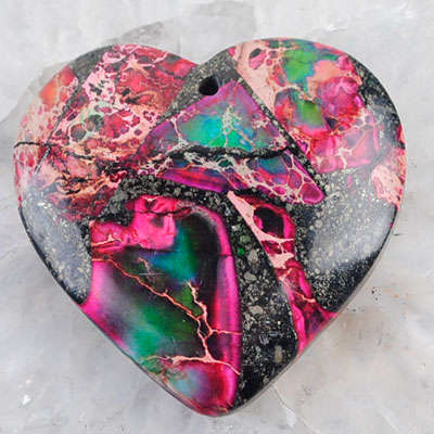 SAY IT WITH A HEART!   Sonora Sunrise  JASPER gemstone!