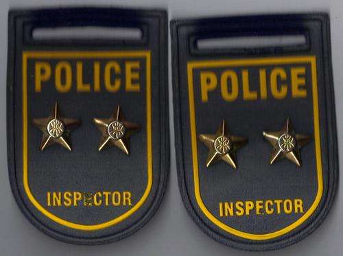 (299) SAPS pair of rank badges for Inspector