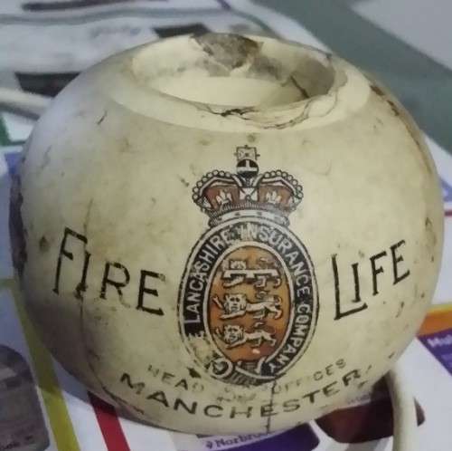 Antique pottery match holder by Taylor, Tunnicliffe & Co.