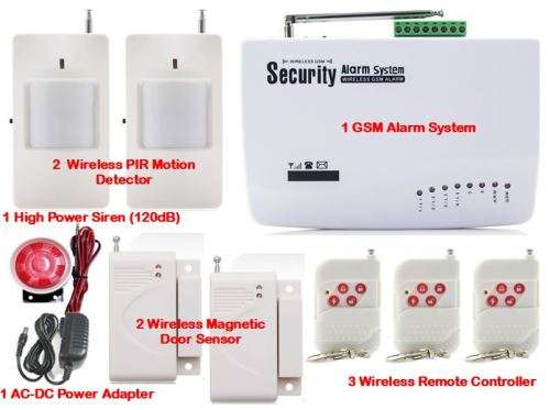 Wireless GSM sim Home Security Burglar Alarm System