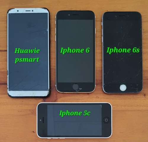 4 x  phones for spares salvage