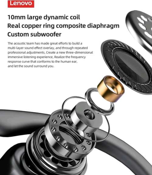 Lenovo XT60 Sports Wireless Earphones with microphones, button control