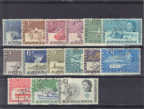 British Antarctic Territory : S G No 1-15  Fine used.