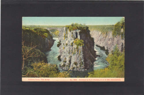 Rhodesia : Victoria Falls The Gorge. Very clean card  unused.