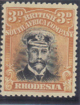 Rhodesia : Sacc 260 3d Black & Ochre Shade Unmounted  mint not hinged