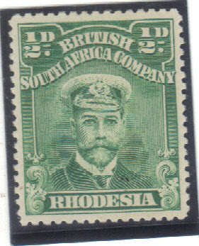 Rhodesia: Sacc  no 202 Perf 15  Blue Green LMM