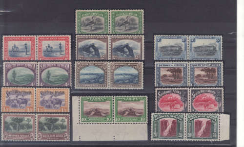 S W A : Sacc no 103- 114 Pictorial set Fine UMNH : Perf 14 x 13 1/2 UP.