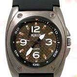 Mirus Stainless Steel Quartz & Rubber Strap Watch