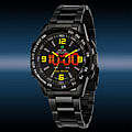 Weide High End Double Movement Black Stainless Steel LED Watch