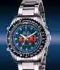 Weide Double Movement Stainless Steel Blue Dial Analog & LED Watch WH913-3