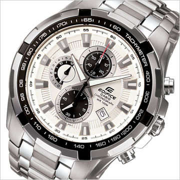 White Dail F1 Red Bull Casio Edifice Chronograph  # EF-539D-7AV 53.5 mm