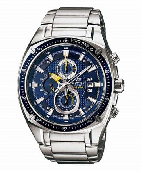 Casio Edifce  1/100-second Chronograph Watch. Stainless Steel