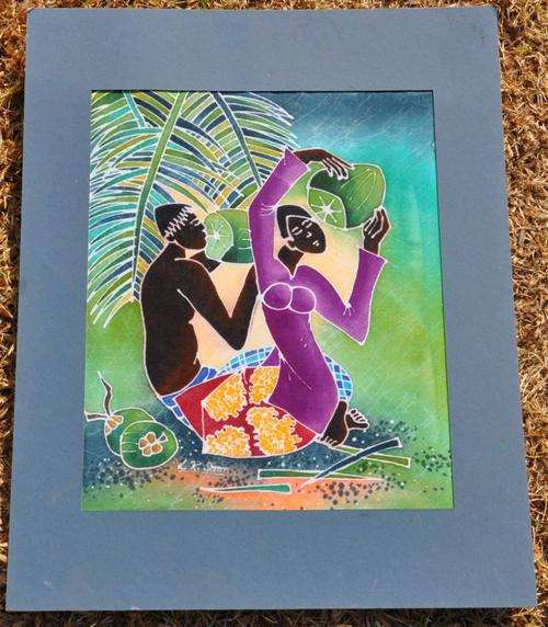 AFRICAN ART ON SILK- L .K .SOON