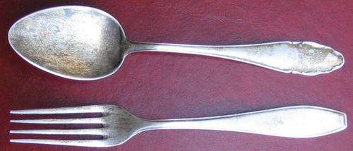GERMAN SILVER SPOON & GERMAN SILVER FORK