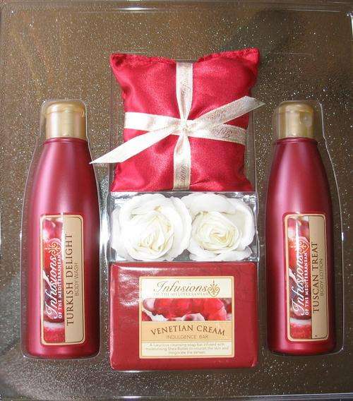 Early X-MAS shopping? Infusions Turkish Delight bath and body gift set.