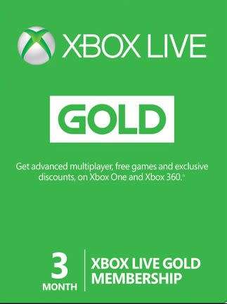 Xbox Live Gold 3 month membership
