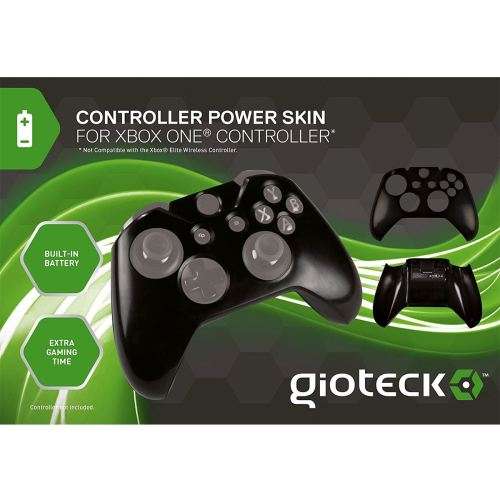 Gioteck: Controller Power Skin with built in battery (Black)  - Xbox One