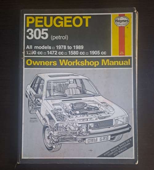 Haynes Peugeot 305 Petrol 1978 - 1989 Workshop manual