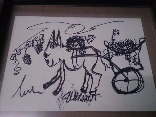 F Claerhout Sketch with 4 Signatures by Claerhout!!!!