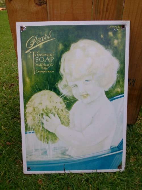 Nostalgic PEARS Sign, (PEARS GIRL WITH SPONGE)