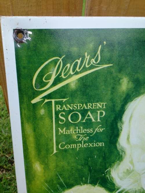 Nostalgic PEARS Sign, (PEARS GIRL WITH SPONGE)